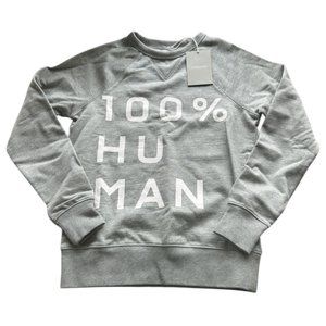 Everlane NWT 100% Human Graphic Print Crew Neck Sweatshirt Womens Size XXXS
